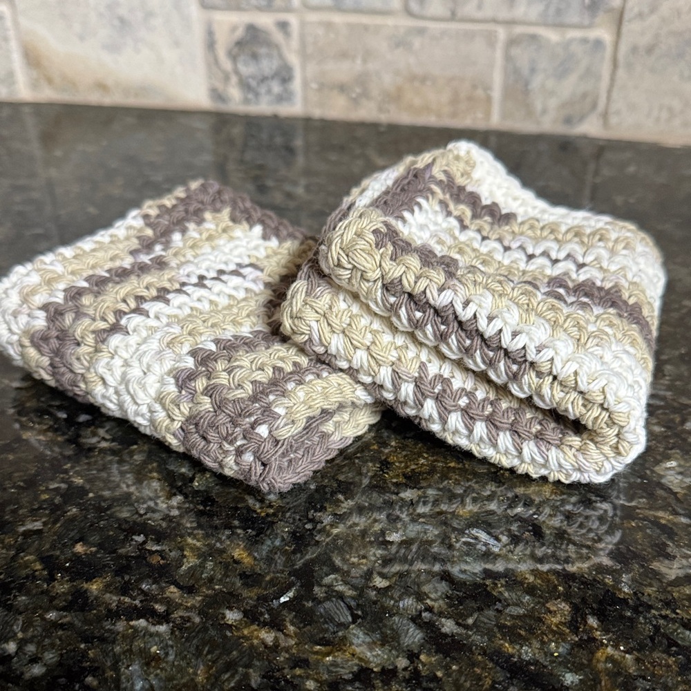 Handmade Multicolor wash cloths / dish rags